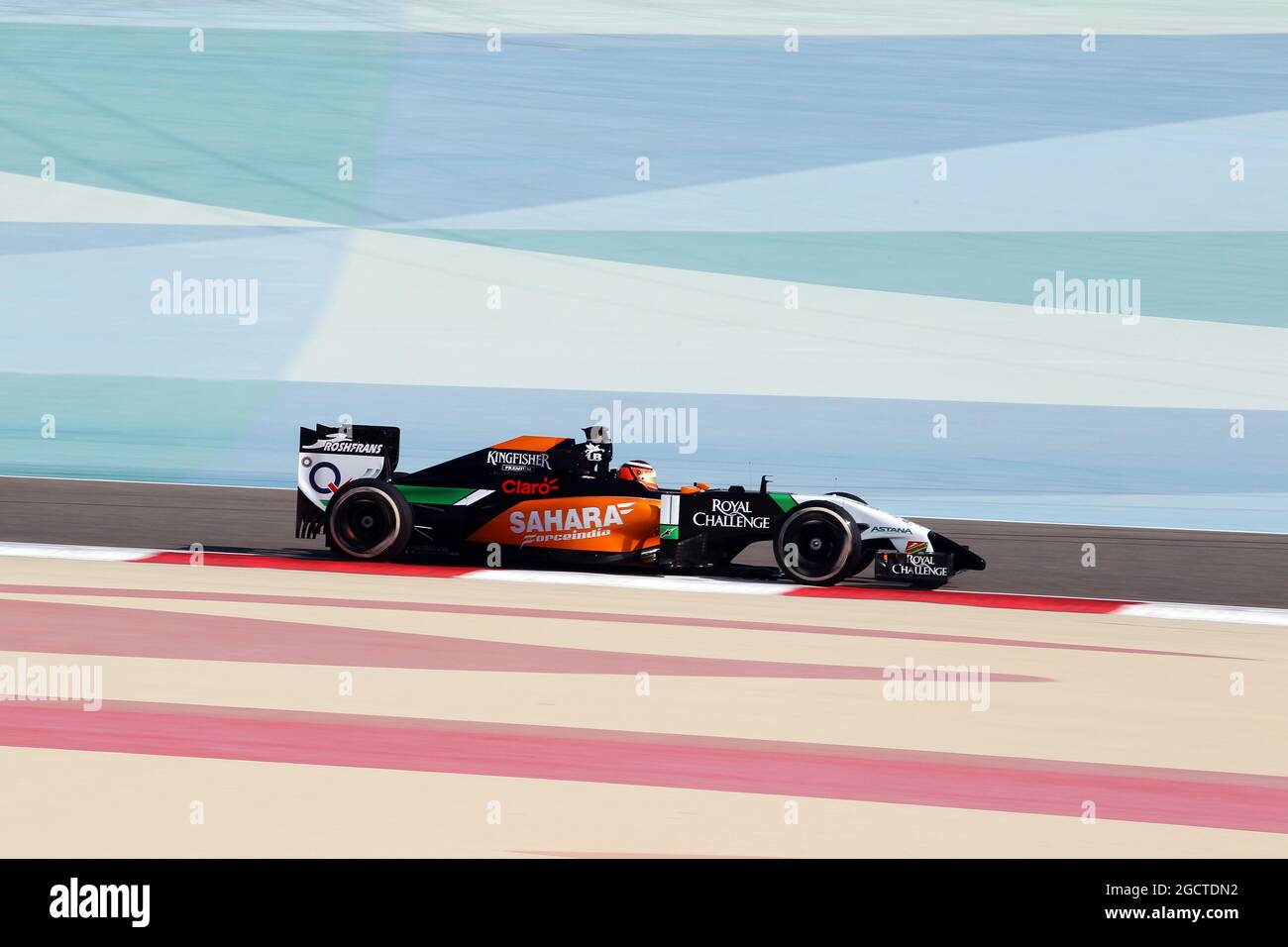 Nico Hulkenberg (GER) Sahara Force India F1 VJM07. Formula uno Test, Bahrain Test One, Day One, mercoledì 19 febbraio 2014. Sakhir, Bahrein. Foto Stock