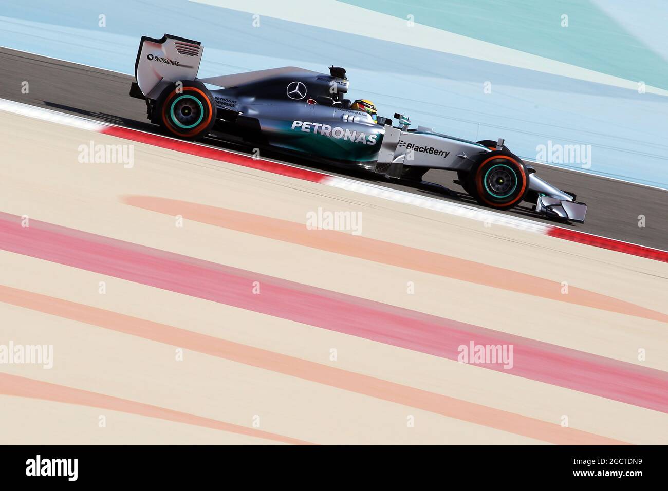 Lewis Hamilton (GBR) Mercedes AMG F1 W05. Formula uno Test, Bahrain Test One, Day One, mercoledì 19 febbraio 2014. Sakhir, Bahrein. Foto Stock