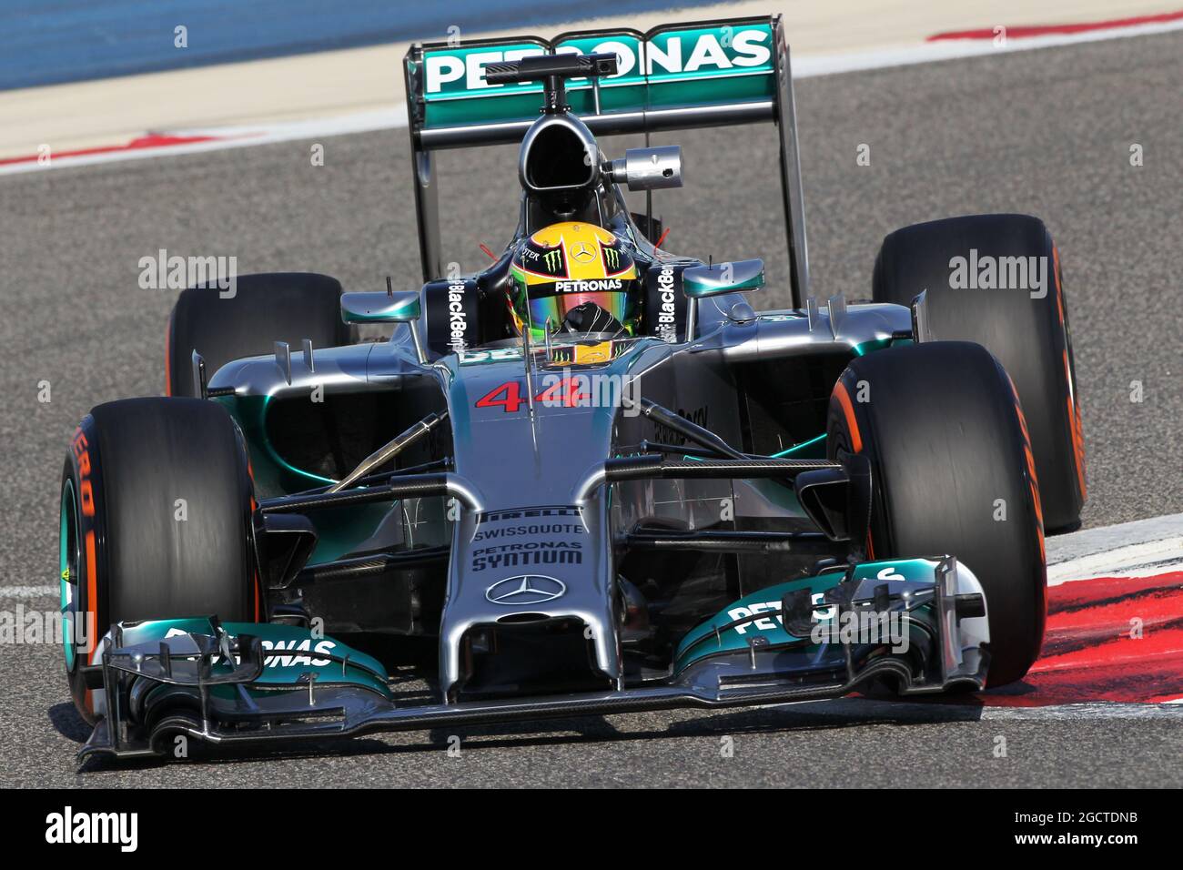 Lewis Hamilton (GBR) Mercedes AMG F1 W05. Formula uno Test, Bahrain Test One, Day One, mercoledì 19 febbraio 2014. Sakhir, Bahrein. Foto Stock