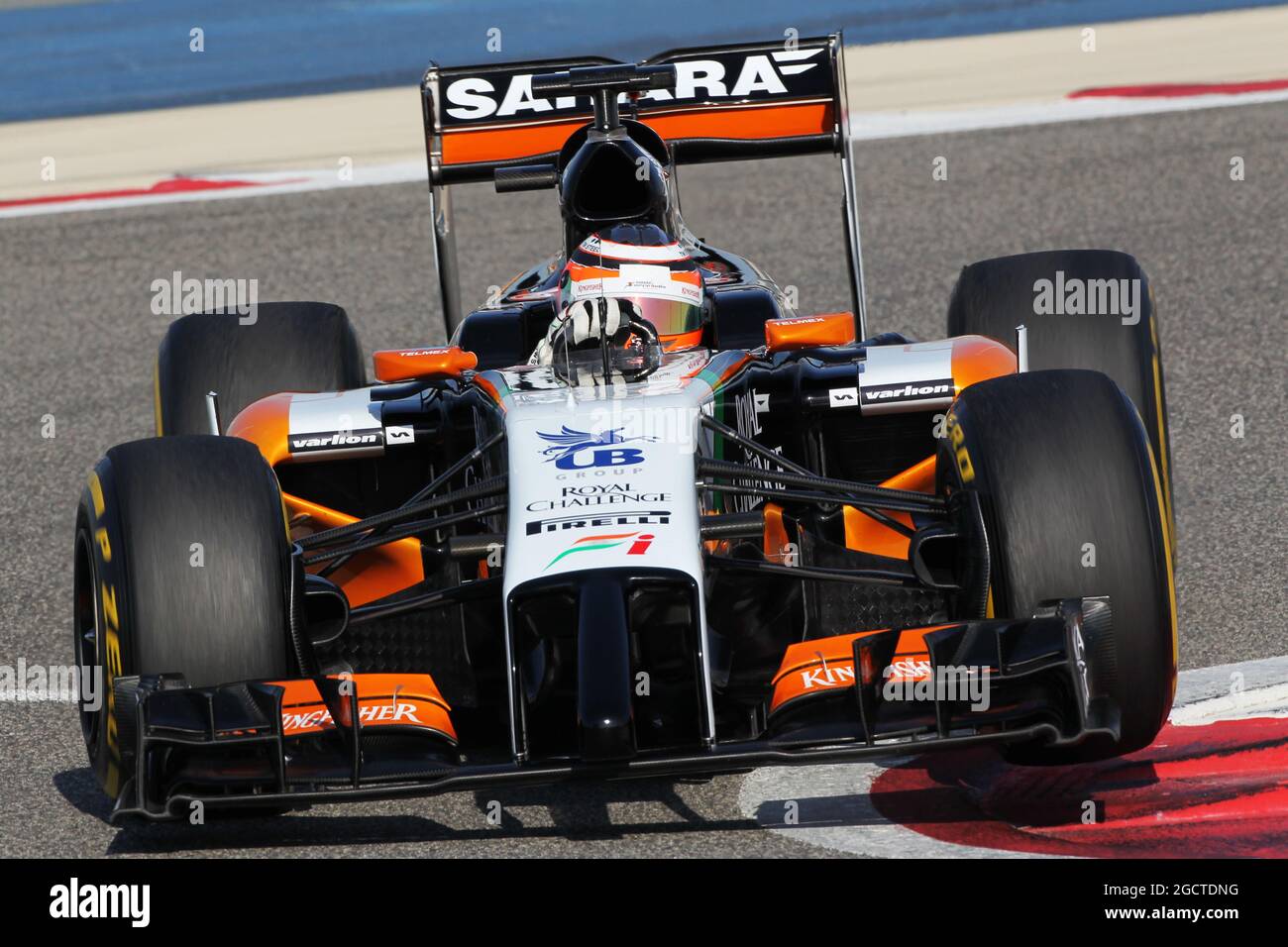 Nico Hulkenberg (GER) Sahara Force India F1 VJM07. Formula uno Test, Bahrain Test One, Day One, mercoledì 19 febbraio 2014. Sakhir, Bahrein. Foto Stock