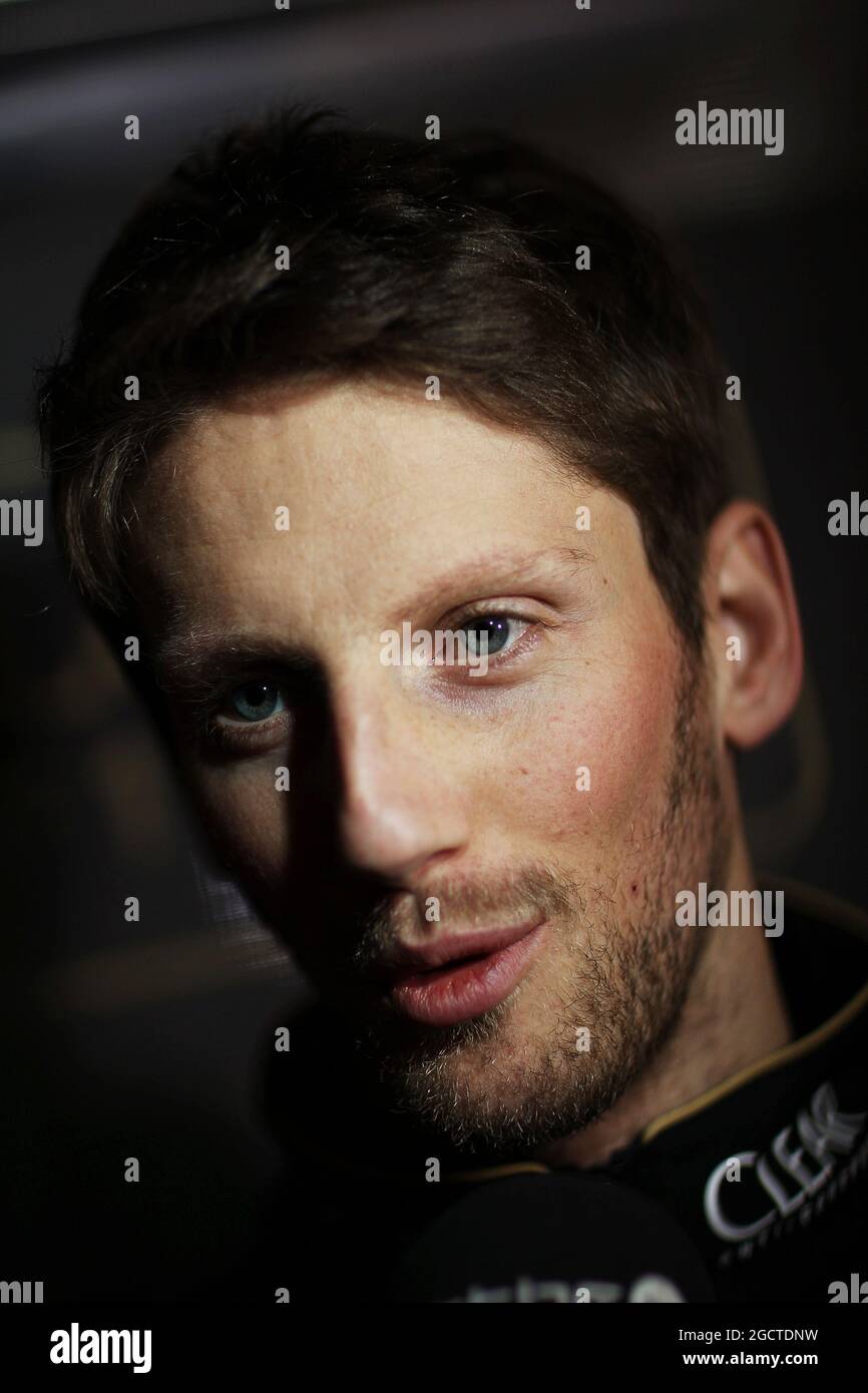 Romain Grosjean (fra) Lotus F1 Team. Formula uno Test, Bahrain Test One, Day One, mercoledì 19 febbraio 2014. Sakhir, Bahrein. Foto Stock