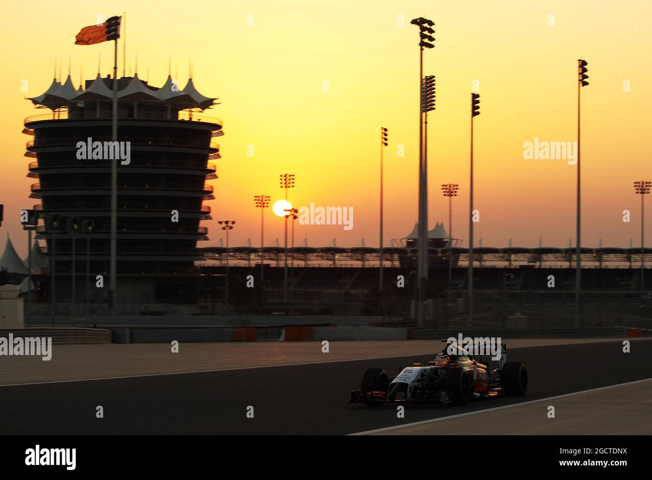 Nico Hulkenberg (GER) Sahara Force India F1 VJM07. Formula uno Test, Bahrain Test One, Day One, mercoledì 19 febbraio 2014. Sakhir, Bahrein. Foto Stock