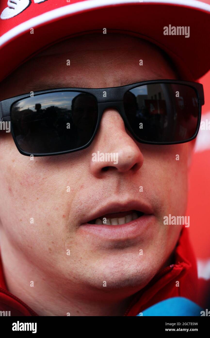 Kimi Raikkonen (fin) Ferrari. Test di Formula uno, Test Bahrain uno, giorno quattro, sabato 22 febbraio 2014. Sakhir, Bahrein. Foto Stock