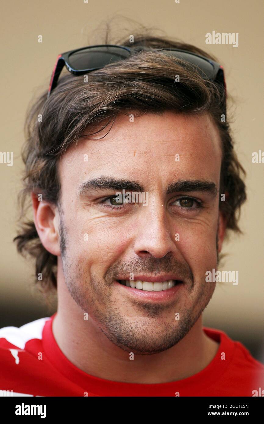 Fernando Alonso (ESP) Ferrari. Test di Formula uno, Test Bahrain due, giorno due, venerdì 28 febbraio 2014. Sakhir, Bahrein. Foto Stock
