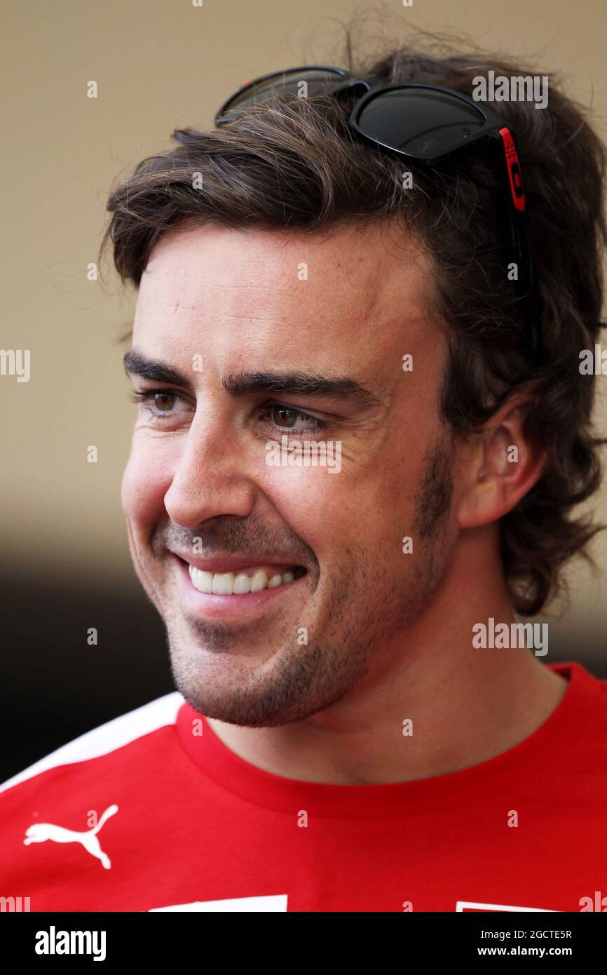 Fernando Alonso (ESP) Ferrari. Test di Formula uno, Test Bahrain due, giorno due, venerdì 28 febbraio 2014. Sakhir, Bahrein. Foto Stock