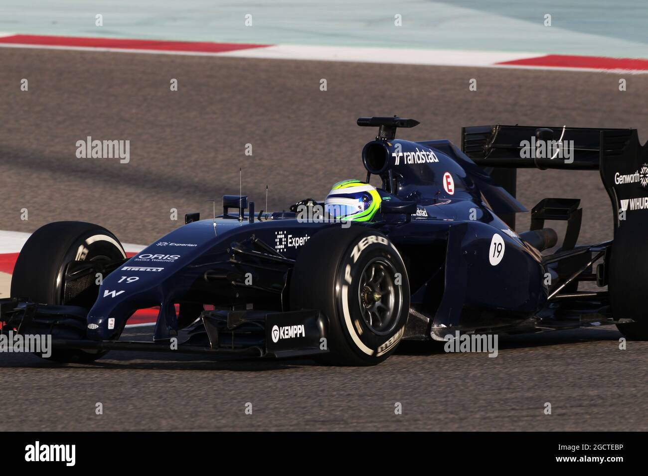 Felipe massa (BRA) Williams FW36. Test di Formula uno, Test Bahrain due, giorno tre, Sabato 1° match 2014. Sakhir, Bahrein. Foto Stock