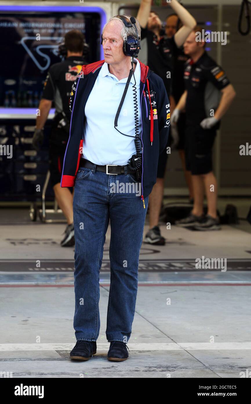 Dr Helmut Marko (AUT) Consulente Red Bull Motorsport. Formula uno Test, Bahrain Test due, Day Four, Domenica 2 Marzo 2014. Sakhir, Bahrein. Foto Stock