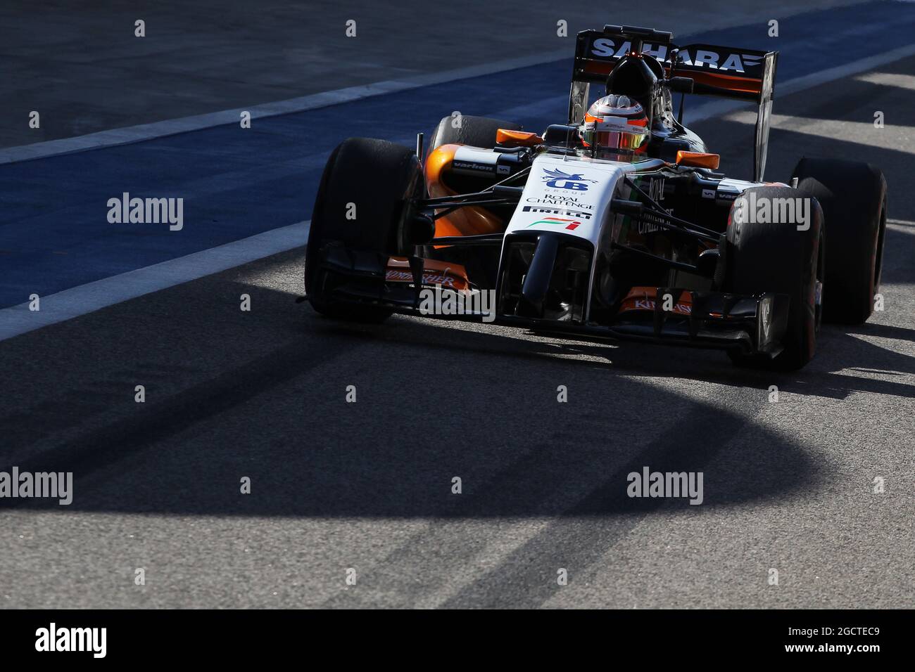 Nico Hulkenberg (GER) Sahara Force India F1 VJM07. Formula uno Test, Bahrain Test due, Day Four, Domenica 2 Marzo 2014. Sakhir, Bahrein. Foto Stock