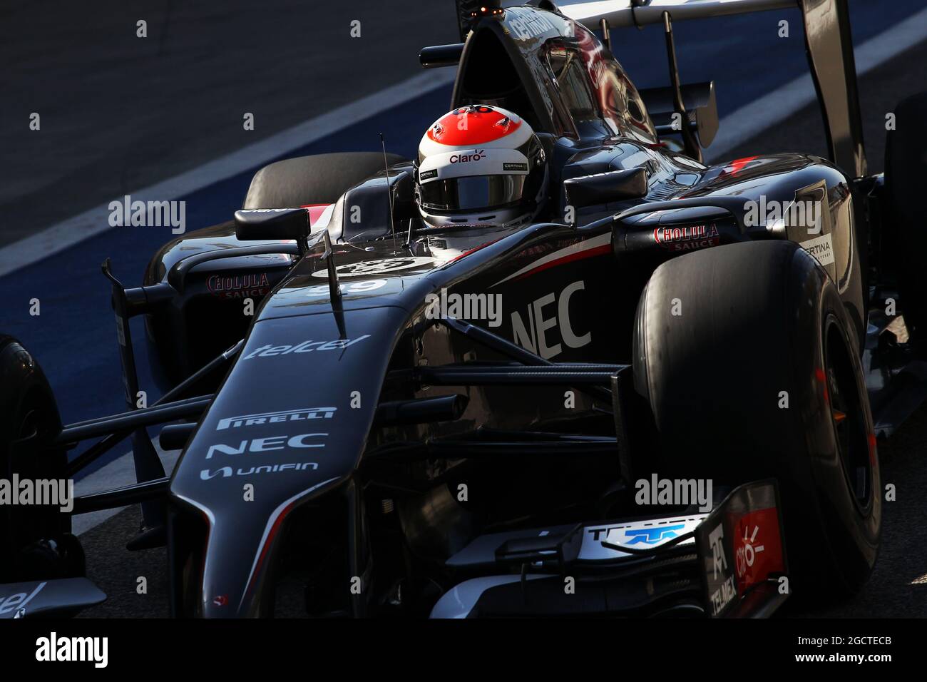 Adrian Sutil (GER) Sauber C33. Formula uno Test, Bahrain Test due, Day Four, Domenica 2 Marzo 2014. Sakhir, Bahrein. Foto Stock