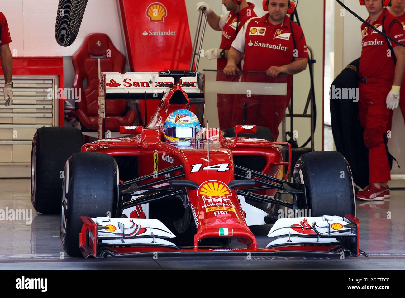 Fernando Alonso (ESP) Ferrari F14-T. Formula uno Test, Bahrain Test due, Day Four, Domenica 2 Marzo 2014. Sakhir, Bahrein. Foto Stock