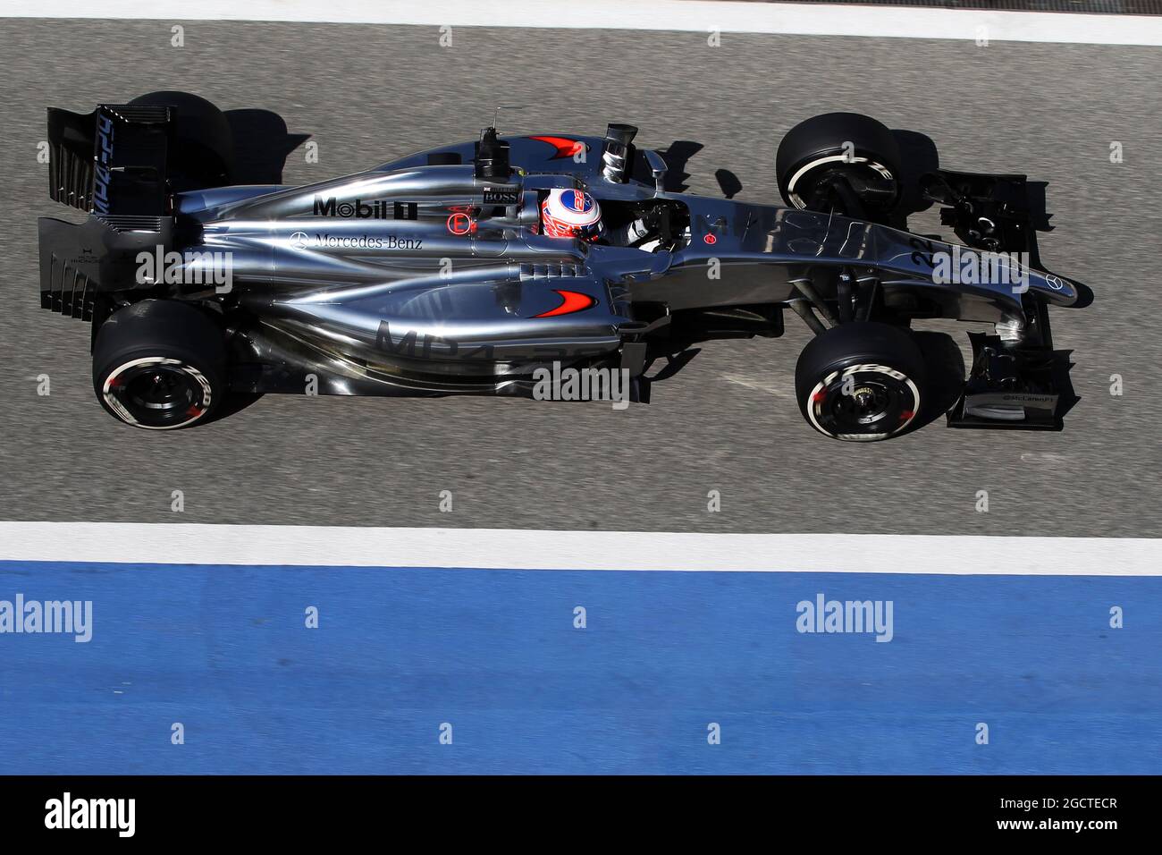 Jenson Button (GBR) McLaren MP4-29. Formula uno Test, Bahrain Test due, Day Four, Domenica 2 Marzo 2014. Sakhir, Bahrein. Foto Stock