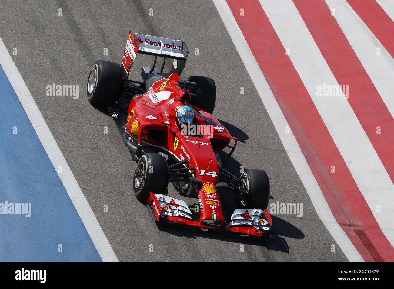 Fernando Alonso (ESP) Ferrari F14-T. Formula uno Test, Bahrain Test due, Day Four, Domenica 2 Marzo 2014. Sakhir, Bahrein. Foto Stock