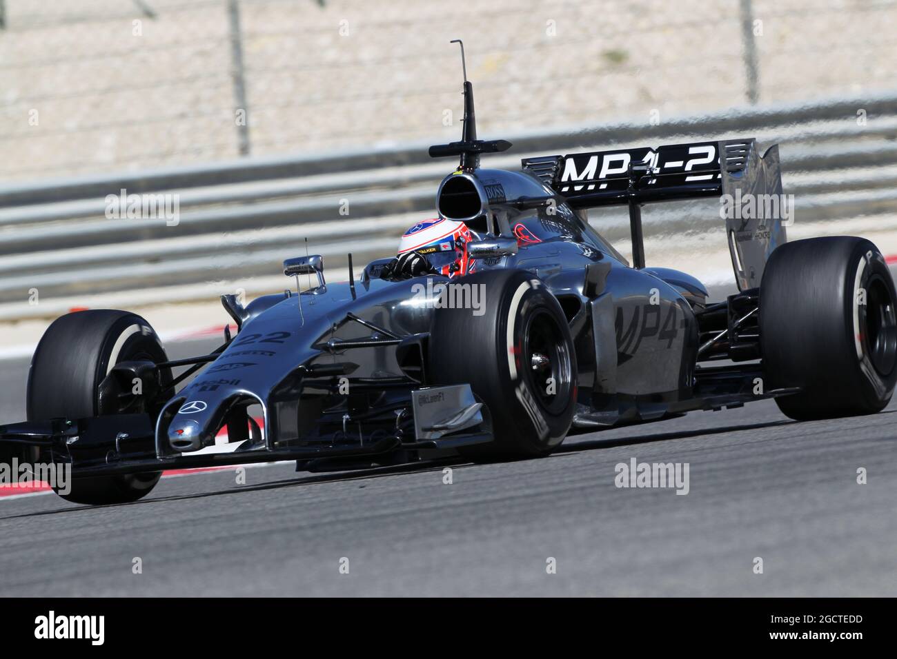 Jenson Button (GBR) McLaren MP4-29. Formula uno Test, Bahrain Test due, Day Four, Domenica 2 Marzo 2014. Sakhir, Bahrein. Foto Stock