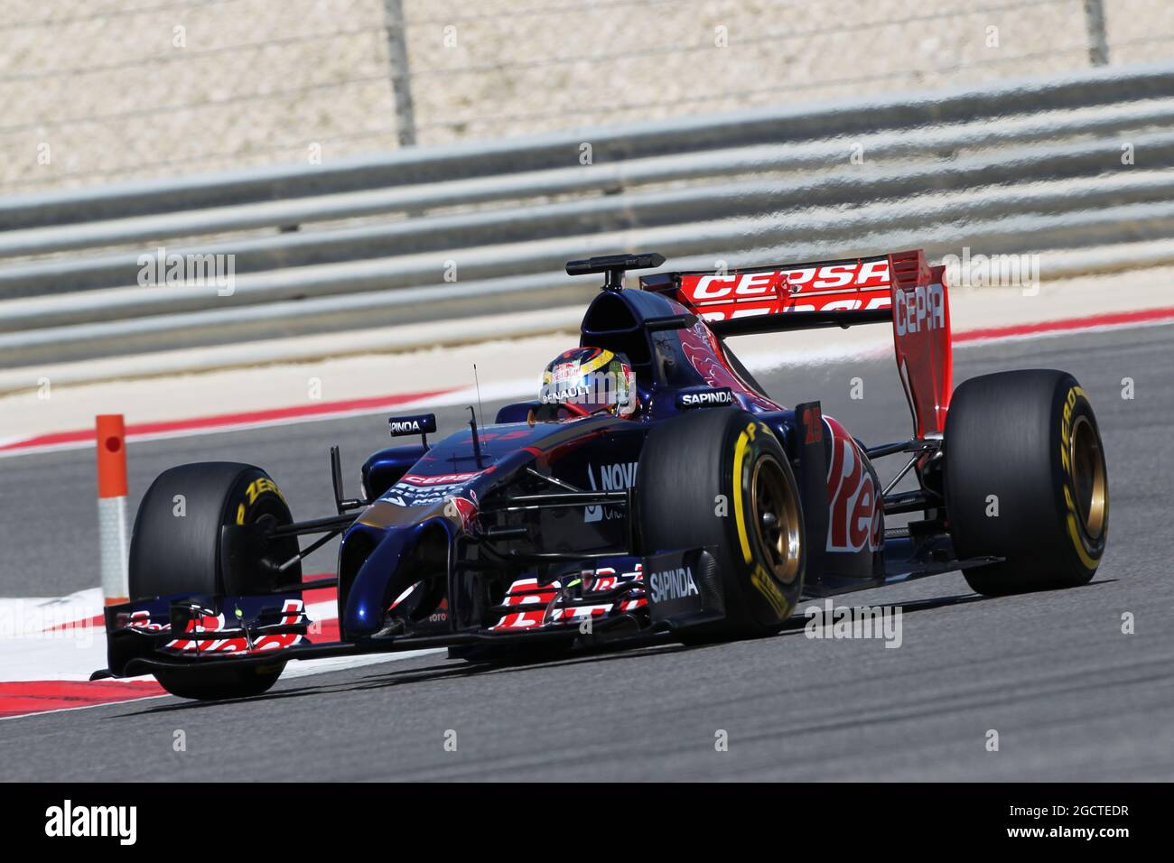 Jean-Eric Vergne (fra) Scuderia Toro Rosso STR9. Formula uno Test, Bahrain Test due, Day Four, Domenica 2 Marzo 2014. Sakhir, Bahrein. Foto Stock