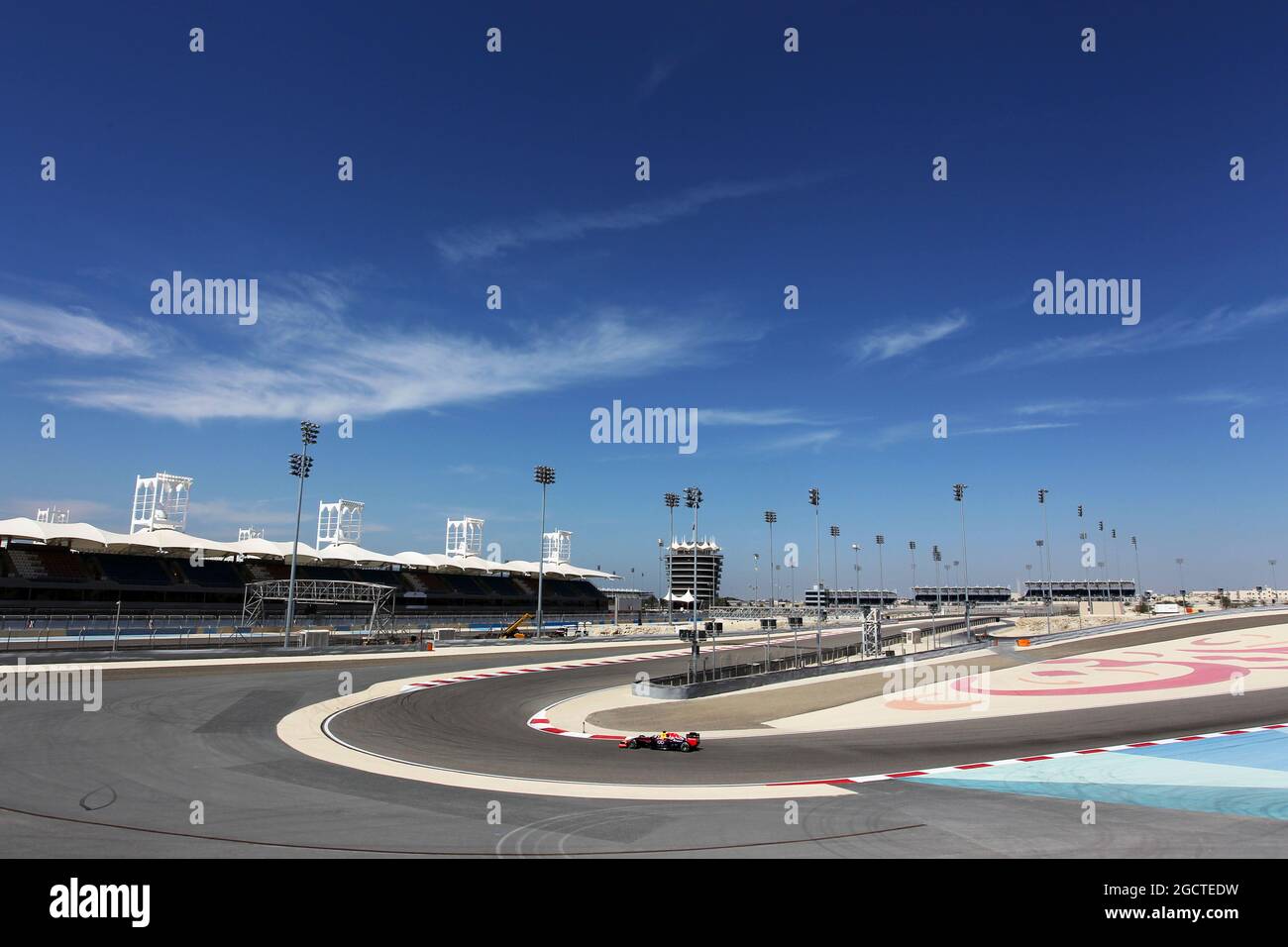 Sebastian Vettel (GER) Red Bull Racing RB10. Formula uno Test, Bahrain Test due, Day Four, Domenica 2 Marzo 2014. Sakhir, Bahrein. Foto Stock