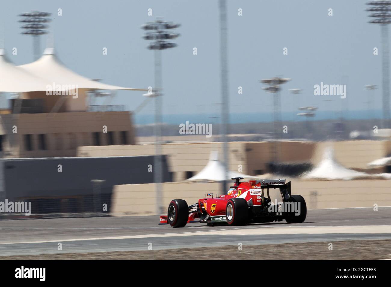 Fernando Alonso (ESP) Ferrari F14-T. Formula uno Test, Bahrain Test due, Day Four, Domenica 2 Marzo 2014. Sakhir, Bahrein. Foto Stock