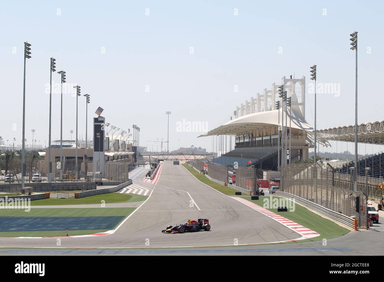 Sebastian Vettel (GER) Red Bull Racing RB10. Formula uno Test, Bahrain Test due, Day Four, Domenica 2 Marzo 2014. Sakhir, Bahrein. Foto Stock