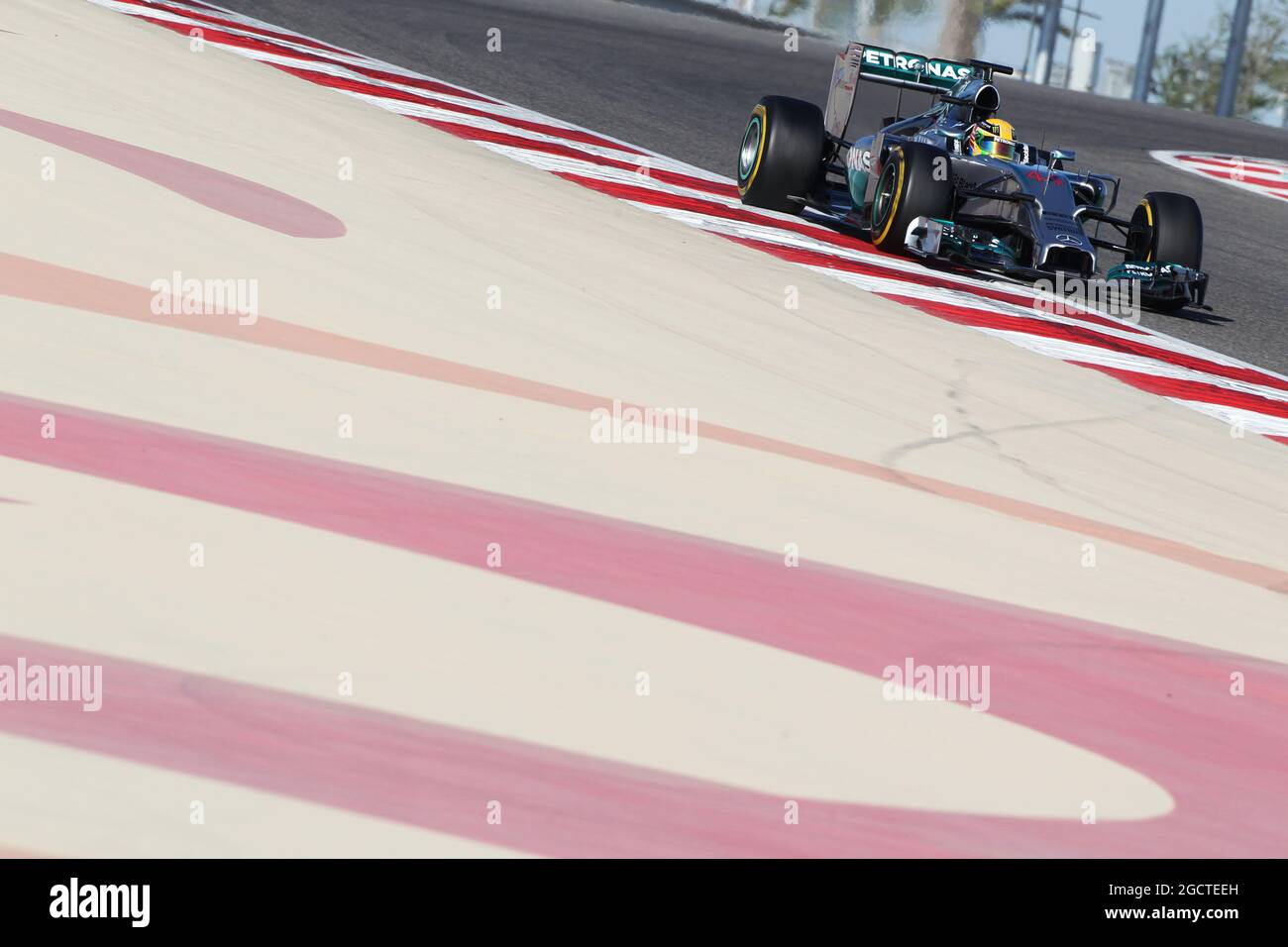 Lewis Hamilton (GBR) Mercedes AMG F1 W05. Formula uno Test, Bahrain Test due, Day Four, Domenica 2 Marzo 2014. Sakhir, Bahrein. Foto Stock