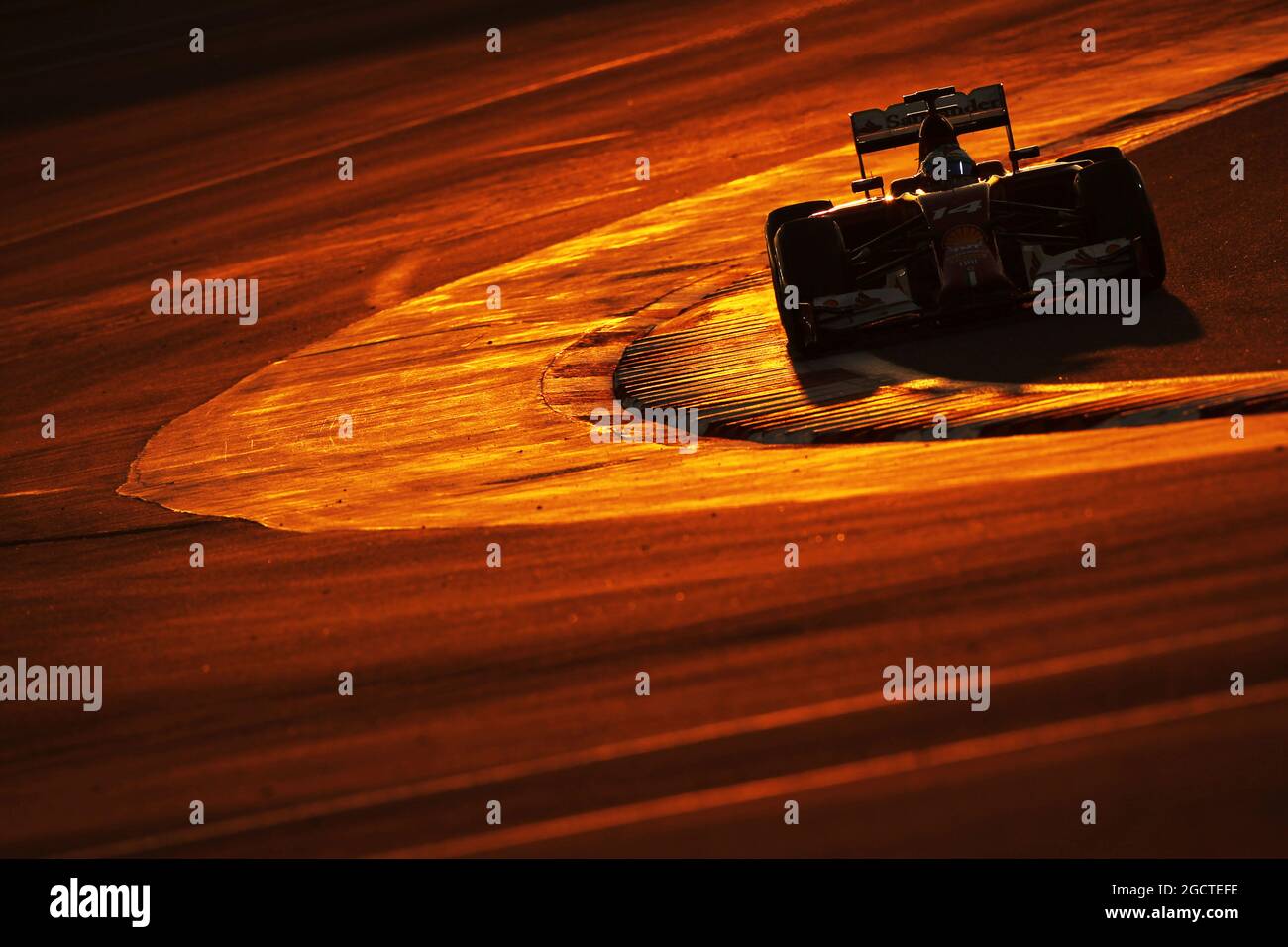 Fernando Alonso (ESP) Ferrari F14-T. Formula uno Test, Bahrain Test due, Day Four, Domenica 2 Marzo 2014. Sakhir, Bahrein. Foto Stock