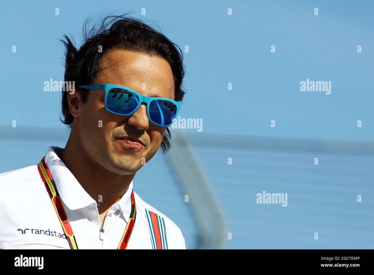 Felipe massa (BRA) Williams cammina sul circuito. Gran Premio d'Australia, mercoledì 12 marzo 2014. Albert Park, Melbourne, Australia. Foto Stock