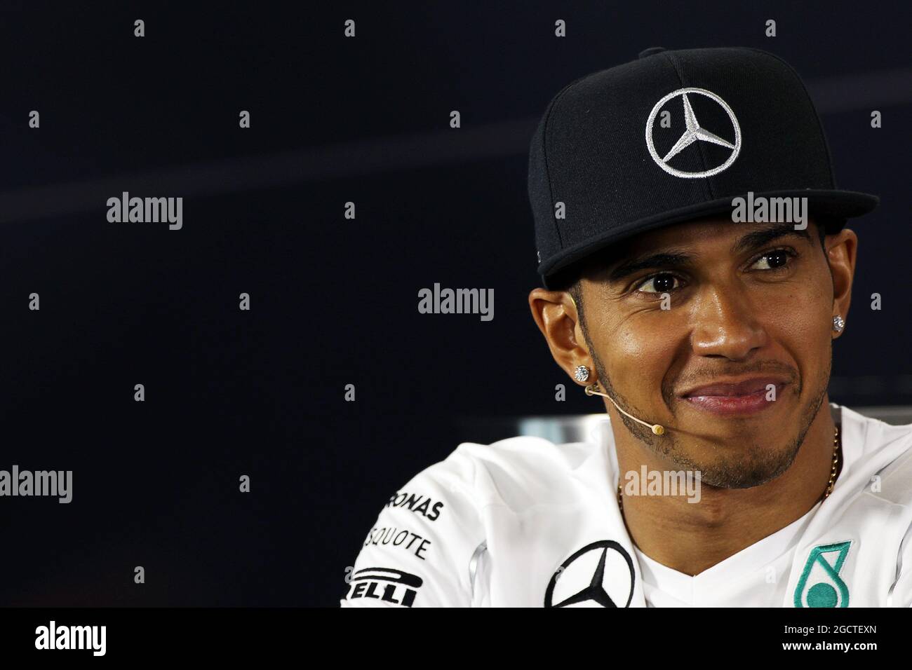 Lewis Hamilton (GBR) Mercedes AMG F1 alla conferenza stampa della FIA. Gran Premio d'Australia, giovedì 13 marzo 2014. Albert Park, Melbourne, Australia. Foto Stock