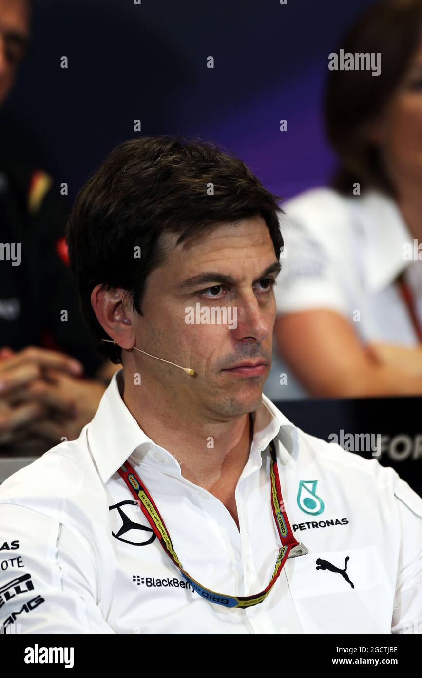 Toto Wolff (GER), azionista e Direttore Esecutivo di Mercedes AMG F1 alla Conferenza stampa della FIA. Gran Premio di Monaco, giovedì 22 maggio 2014. Monte Carlo, Monaco. Foto Stock