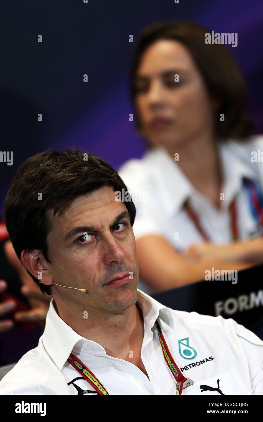 Toto Wolff (GER), azionista e Direttore Esecutivo di Mercedes AMG F1 alla Conferenza stampa della FIA. Gran Premio di Monaco, giovedì 22 maggio 2014. Monte Carlo, Monaco. Foto Stock