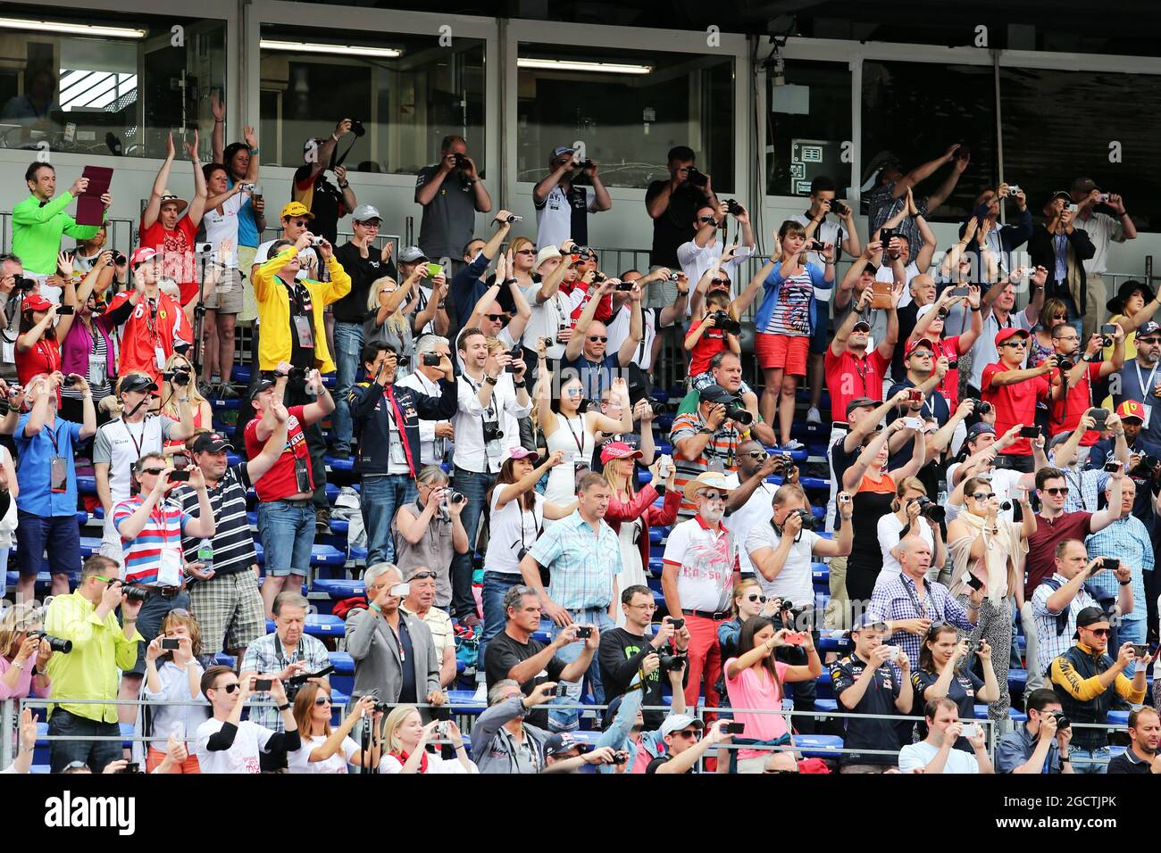 Ventilatori. Gran Premio di Monaco, domenica 25 maggio 2014. Monte Carlo, Monaco. Foto Stock