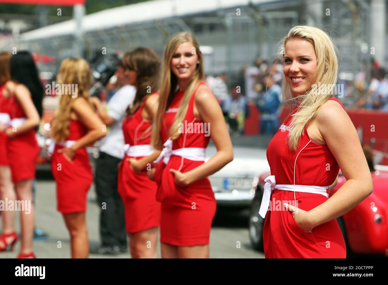 Ragazza griglia. Gran Premio di Germania, domenica 20 luglio 2014. Hockenheim, Germania. Foto Stock