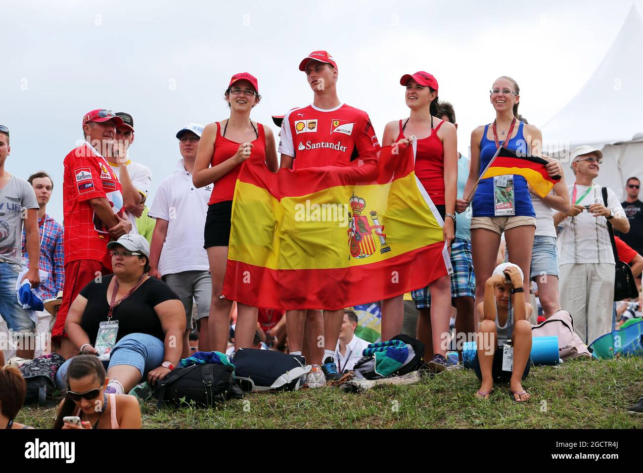 Ventilatori. Gran Premio di Ungheria, sabato 26 luglio 2014. Budapest, Ungheria. Foto Stock