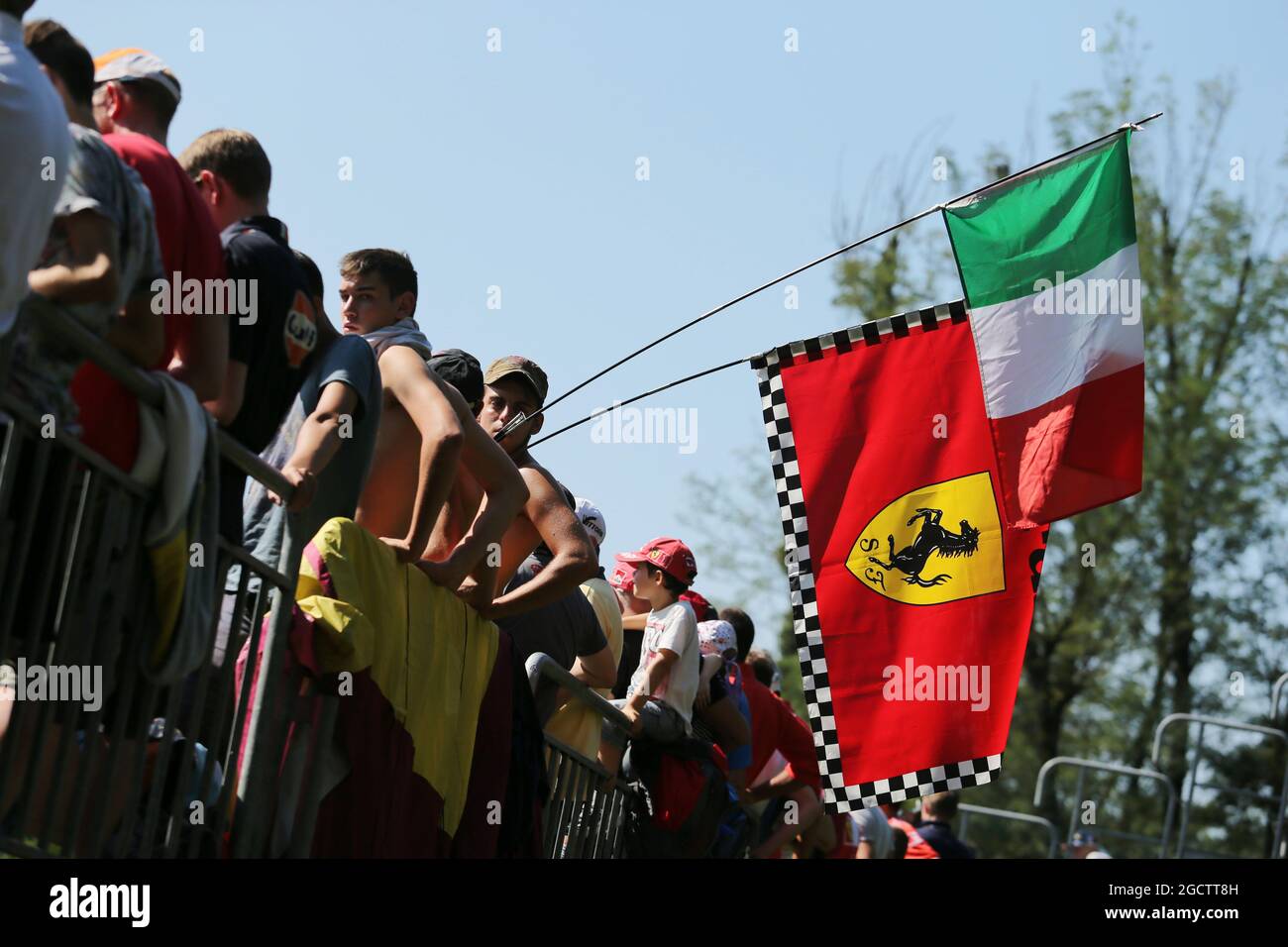 Ventilatori. Gran Premio d'Italia, sabato 6 settembre 2014. Monza Italia. Foto Stock