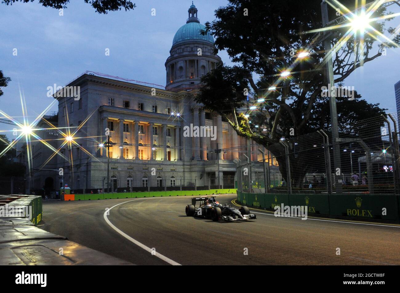 Adrian Sutil (GER) Sauber C33. Gran Premio di Singapore, sabato 20 settembre 2014. Circuito Marina Bay Street, Singapore. Foto Stock