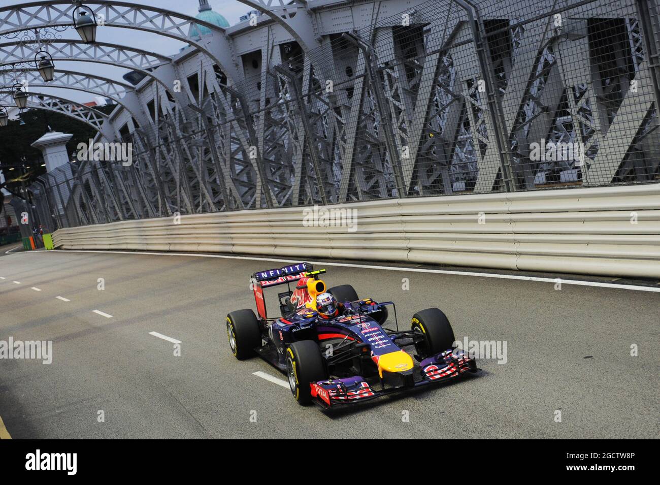 Daniel Ricciardo (AUS) Red Bull Racing RB10. Gran Premio di Singapore, sabato 20 settembre 2014. Circuito Marina Bay Street, Singapore. Foto Stock