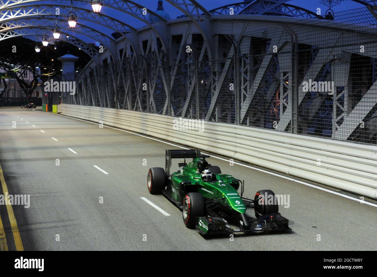 Kamui Kobayashi (JPN) Caterham CT05. Gran Premio di Singapore, sabato 20 settembre 2014. Circuito Marina Bay Street, Singapore. Foto Stock