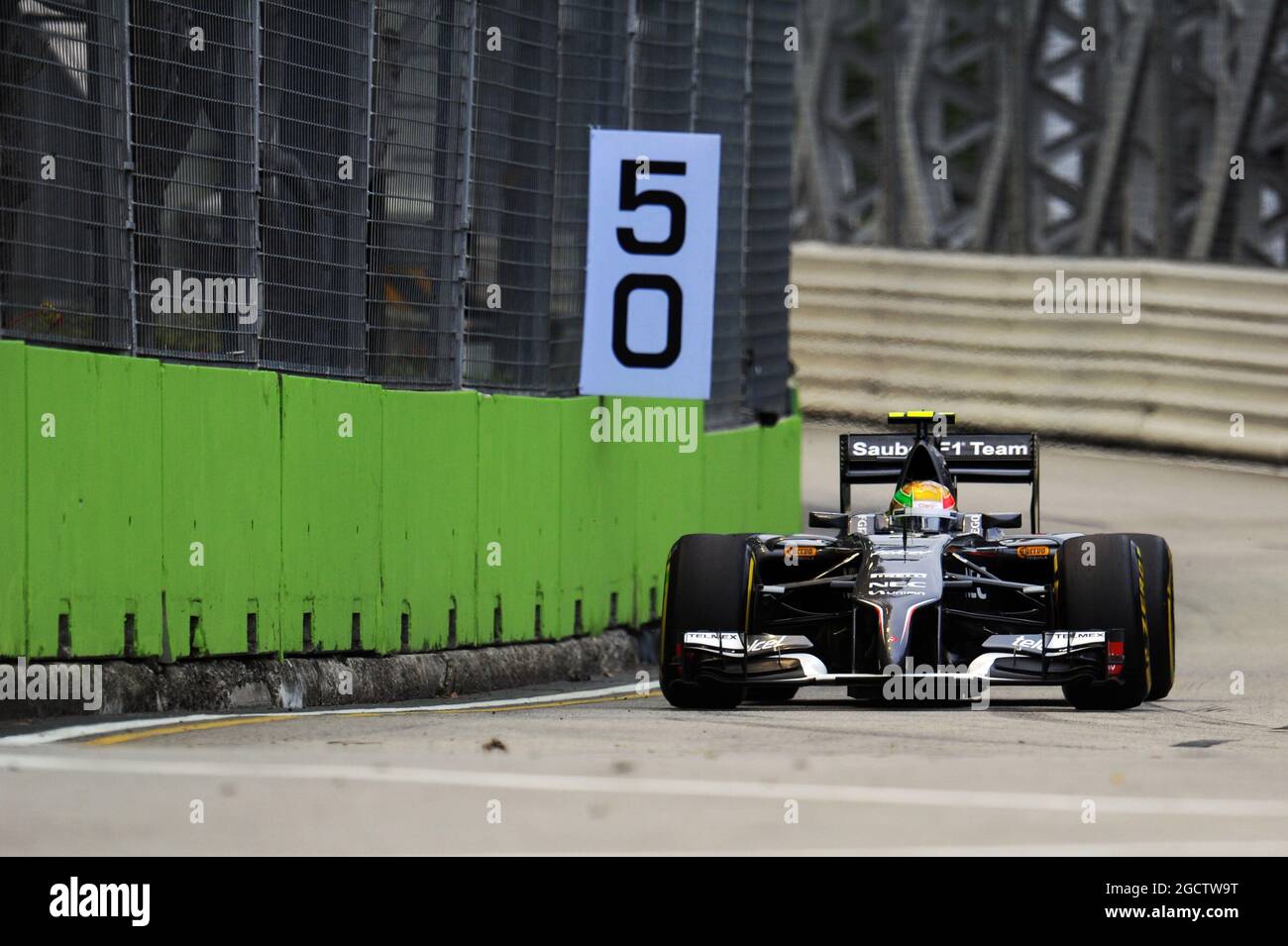 Esteban Gutierrez (MEX) Sauber C33. Gran Premio di Singapore, sabato 20 settembre 2014. Circuito Marina Bay Street, Singapore. Foto Stock