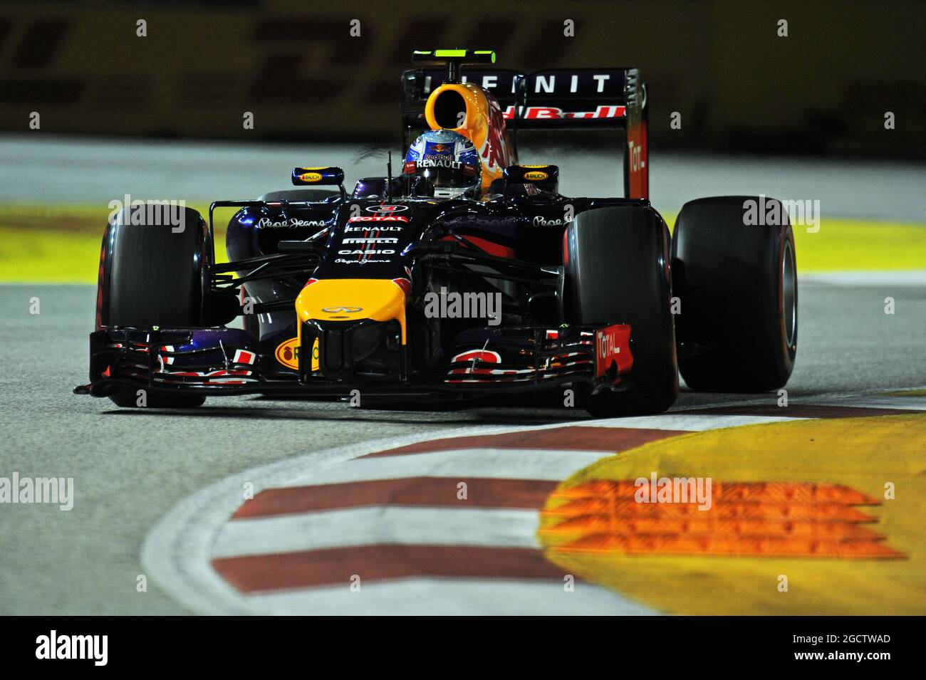 Daniel Ricciardo (AUS) Red Bull Racing RB10. Gran Premio di Singapore, sabato 20 settembre 2014. Circuito Marina Bay Street, Singapore. Foto Stock