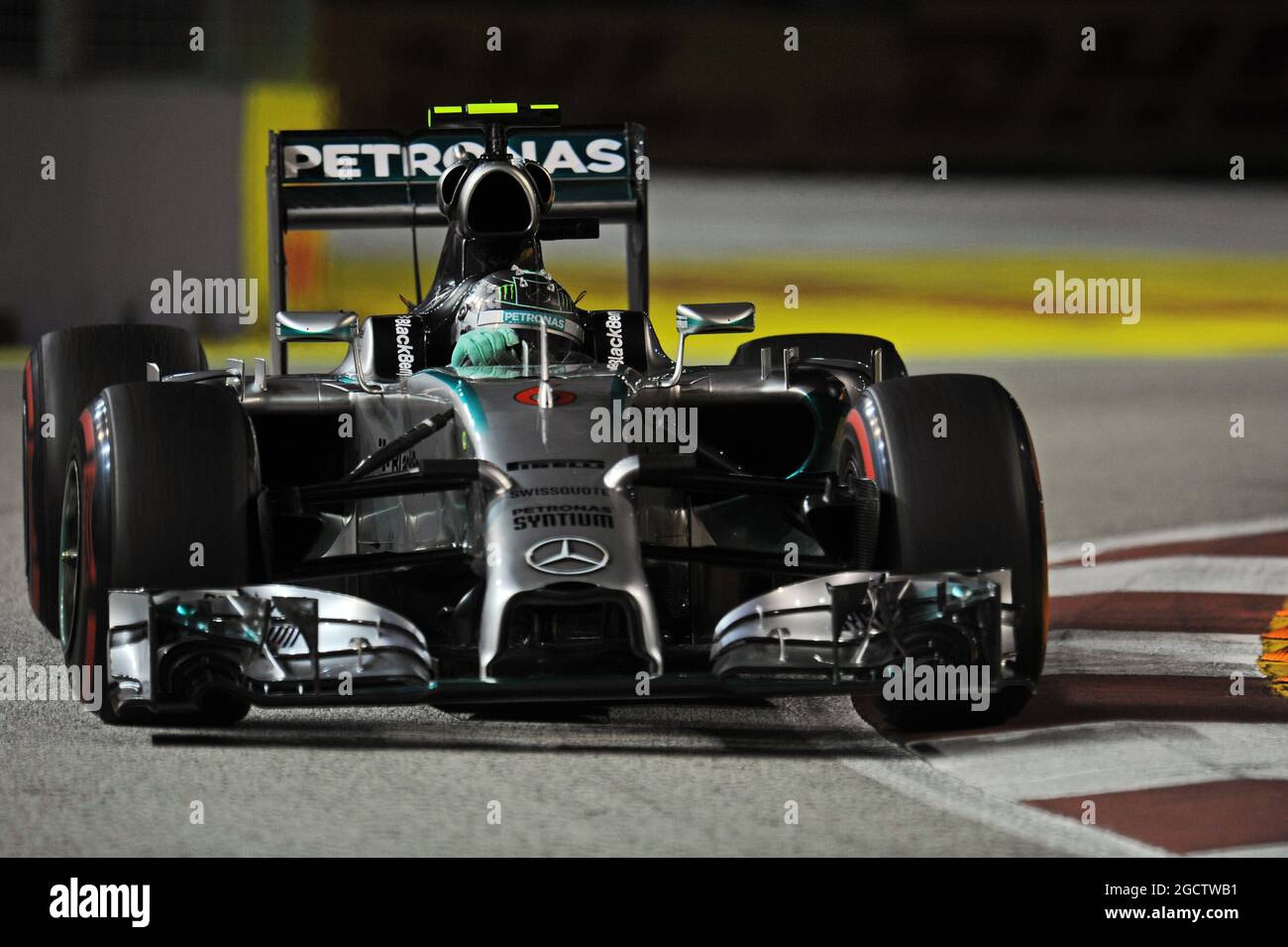Nico Rosberg (GER) Mercedes AMG F1 W05. Gran Premio di Singapore, sabato 20 settembre 2014. Circuito Marina Bay Street, Singapore. Foto Stock