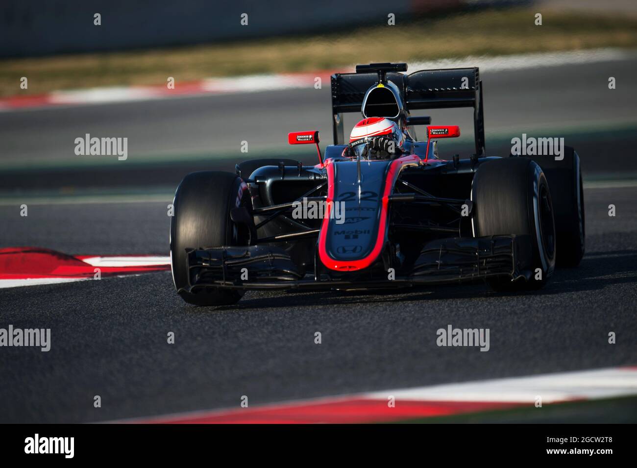 Jenson Button (GBR) McLaren MP4-30. Test di Formula uno, giorno 1, giovedì 19 febbraio 2015. Barcellona, Spagna. Foto Stock