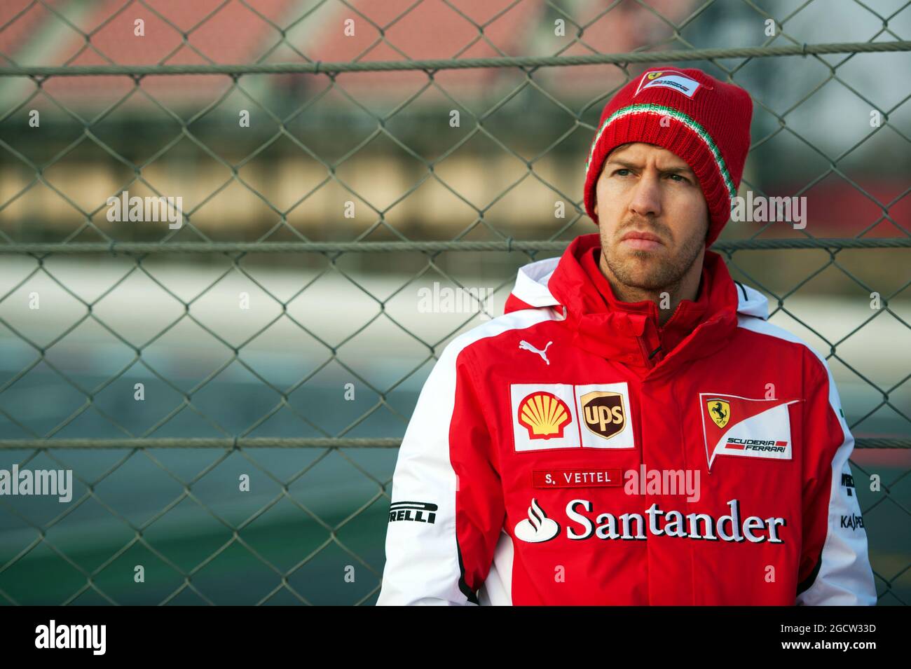 Sebastian Vettel (GER) Ferrari. Test di Formula uno, giorno 2, venerdì 20 febbraio 2015. Barcellona, Spagna. Foto Stock