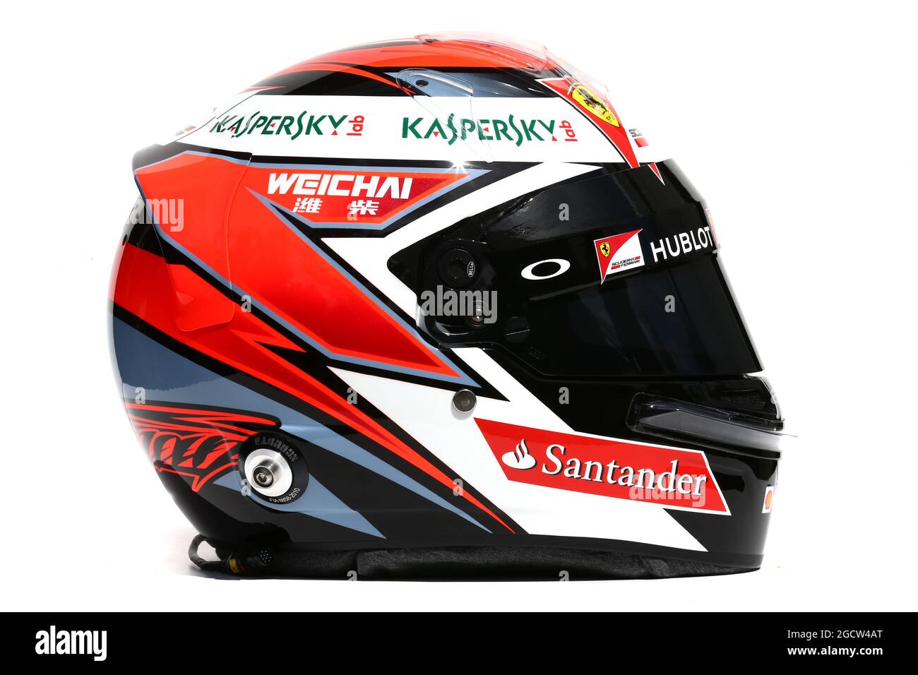 Il casco di Kimi Raikkonen (fin) Ferrari. Gran Premio d'Australia, giovedì 12 marzo 2015. Albert Park, Melbourne, Australia. Foto Stock