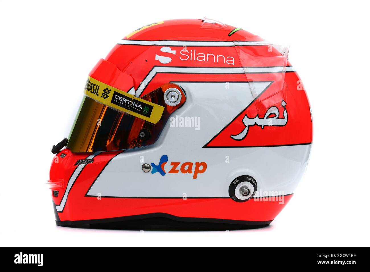 Il casco del Felipe Nasr (BRA) Sauber F1 Team. Gran Premio d'Australia, giovedì 12 marzo 2015. Albert Park, Melbourne, Australia. Foto Stock