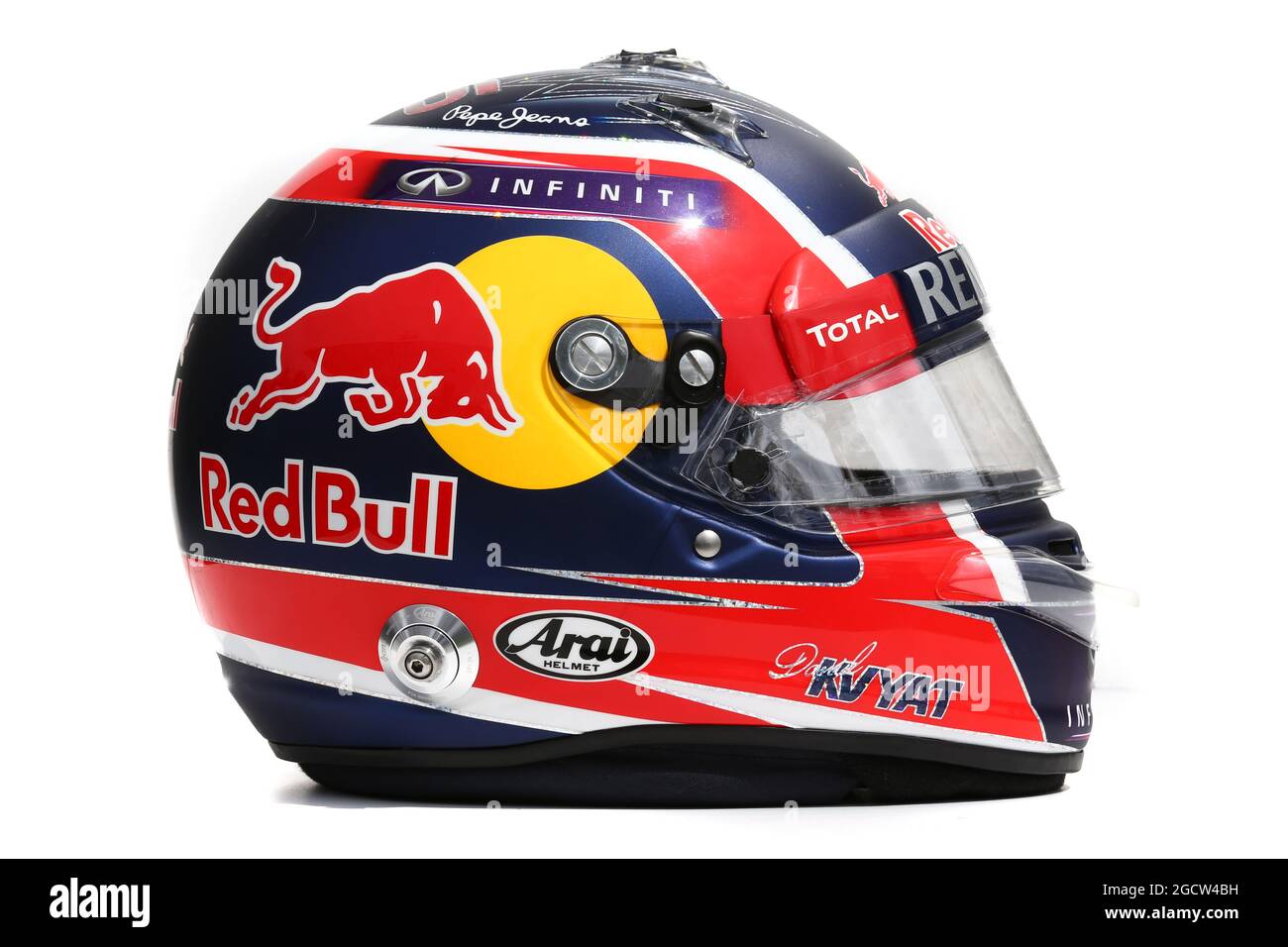 Il casco di Daniil Kvyat (RUS) Red Bull Racing. Gran Premio d'Australia, giovedì 12 marzo 2015. Albert Park, Melbourne, Australia. Foto Stock