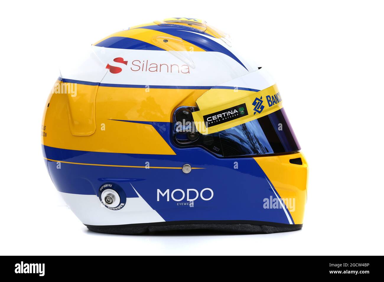 Il casco di Marcus Ericsson (SWE) Sauber F1 Team. Gran Premio d'Australia, giovedì 12 marzo 2015. Albert Park, Melbourne, Australia. Foto Stock