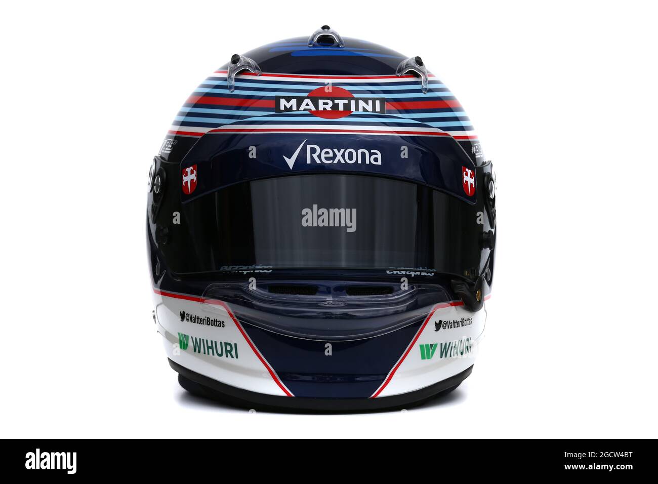 Il casco di Valtteri Bottas (fin) Williams. Gran Premio d'Australia, giovedì 12 marzo 2015. Albert Park, Melbourne, Australia. Foto Stock