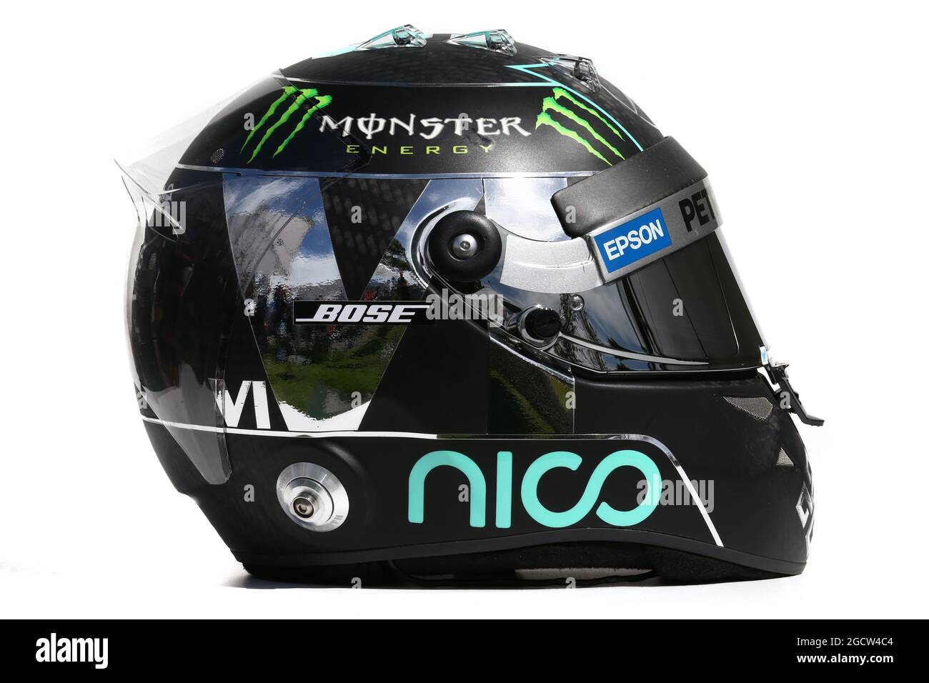 Il casco di Nico Rosberg (GER) Mercedes AMG F1. Gran Premio d'Australia, giovedì 12 marzo 2015. Albert Park, Melbourne, Australia. Foto Stock
