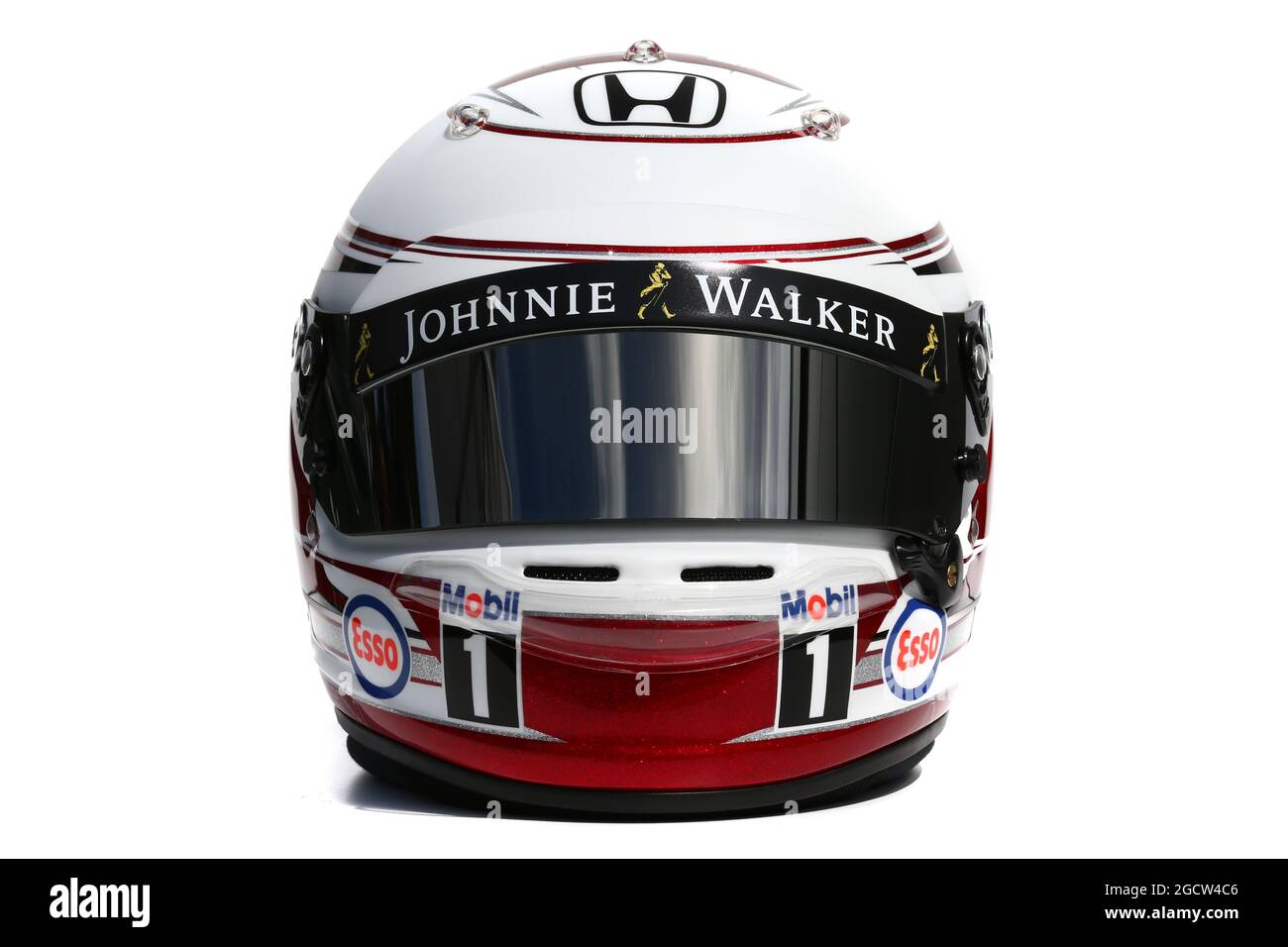 Il casco di Kevin Magnussen (DEN) McLaren. Gran Premio d'Australia, giovedì 12 marzo 2015. Albert Park, Melbourne, Australia. Foto Stock