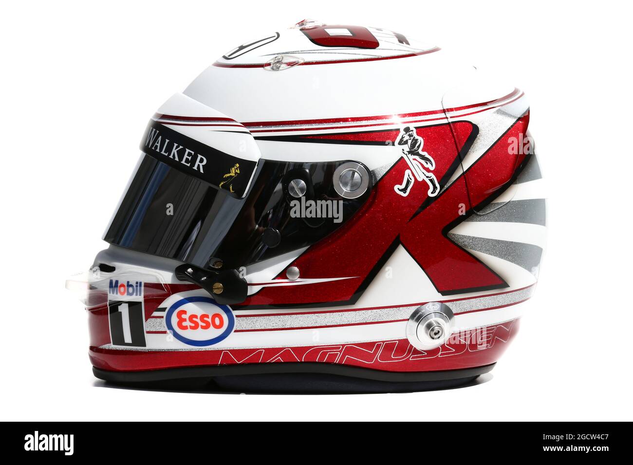 Il casco di Kevin Magnussen (DEN) McLaren. Gran Premio d'Australia, giovedì 12 marzo 2015. Albert Park, Melbourne, Australia. Foto Stock