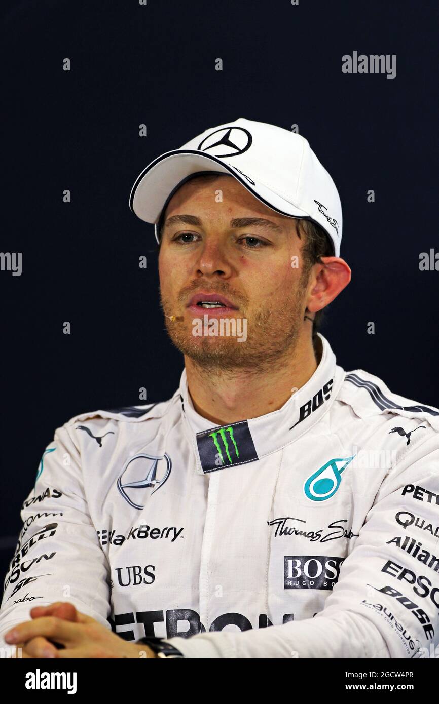 Nico Rosberg (GER) Mercedes AMG F1 alla conferenza stampa della FIA. Gran Premio d'Australia, sabato 14 marzo 2015. Albert Park, Melbourne, Australia. Foto Stock