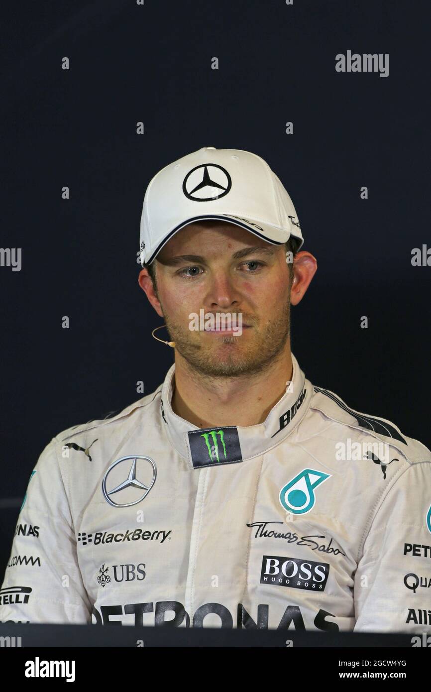 Nico Rosberg (GER) Mercedes AMG F1 alla conferenza stampa della FIA. Gran Premio d'Australia, domenica 15 marzo 2015. Albert Park, Melbourne, Australia. Foto Stock