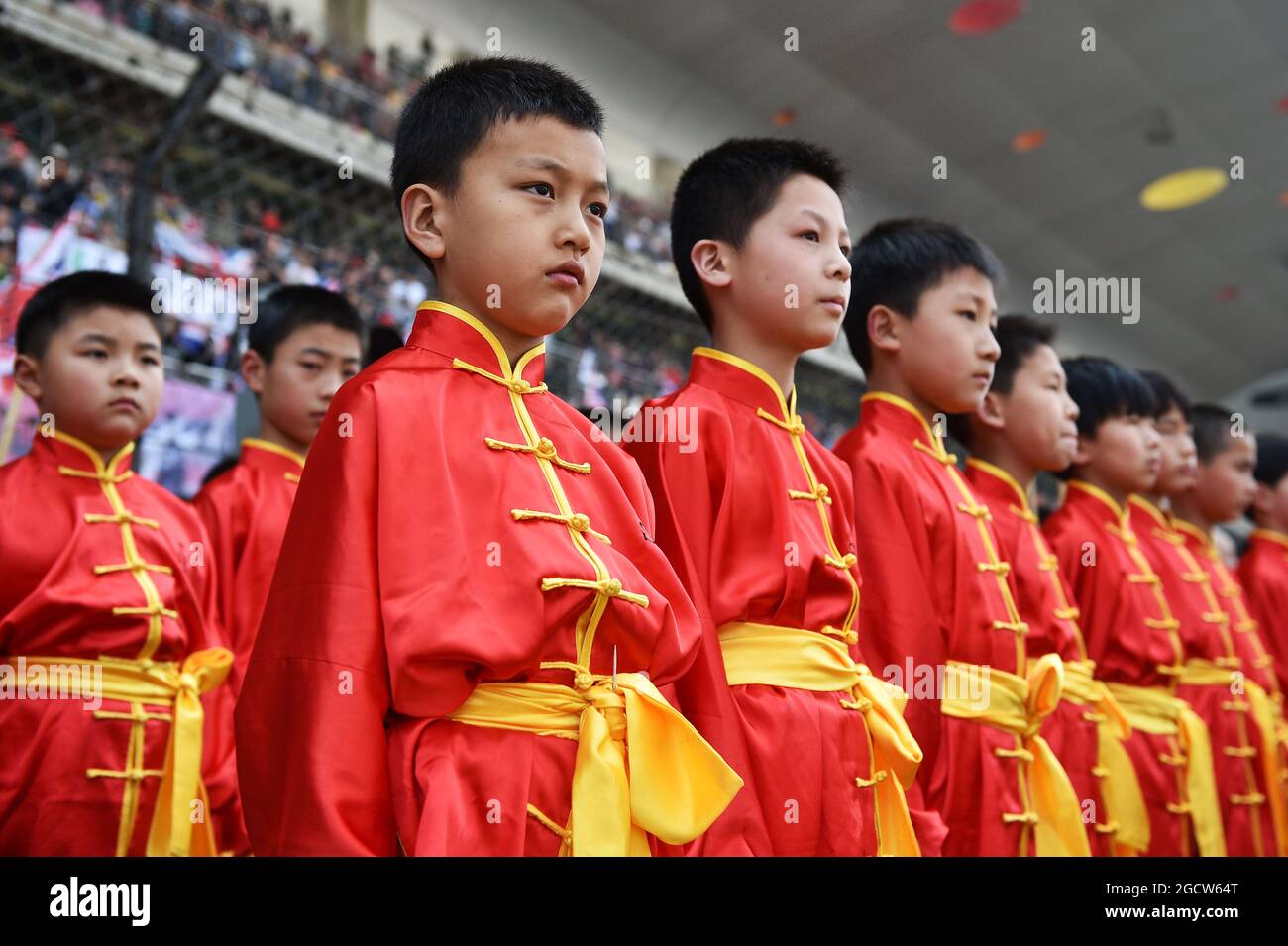 Spettacolo pre gara. Gran Premio di Cina, domenica 12 aprile 2015. Shanghai, Cina. Foto Stock